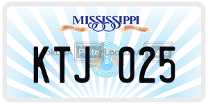 KTJ025  license plate in MS