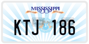 KTJ186  license plate in MS