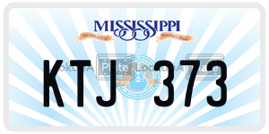 KTJ373  license plate in MS