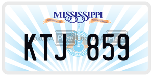 KTJ859  license plate in MS