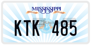 KTK485  license plate in MS
