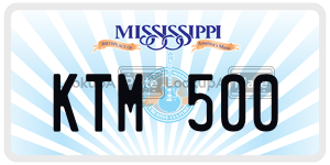 KTM500  license plate in MS