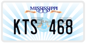 KTS468  license plate in MS