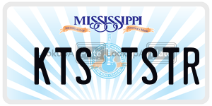 KTSTSTR  license plate in MS