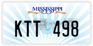 KTT498  license plate in MS