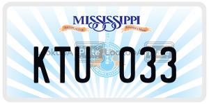 KTU033 license plate in Mississippi