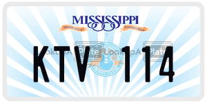 KTV114  license plate in MS