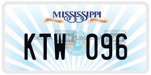 KTW096  license plate in MS