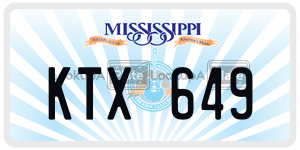 KTX649  license plate in MS