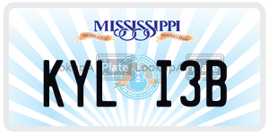 KYLI3B  license plate in MS