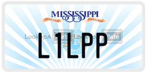 L1LPP license plate in Mississippi