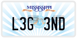 L3G3ND  license plate in MS