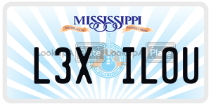 L3XILOU  license plate in MS