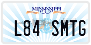 L84SMTG  license plate in MS