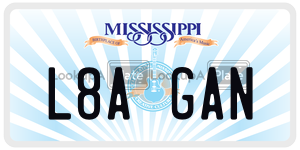 L8AGAN  license plate in MS