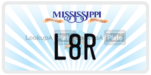 L8R license plate in Mississippi