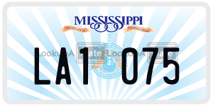 LA1075  license plate in MS