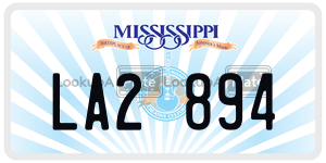 LA2894  license plate in MS