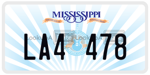 LA4478  license plate in MS