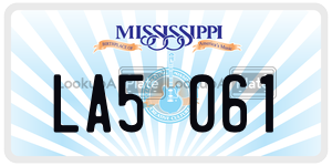 LA5061  license plate in MS