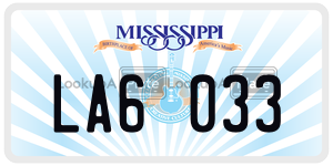 LA6033  license plate in MS