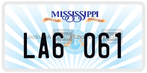 LA6061  license plate in MS