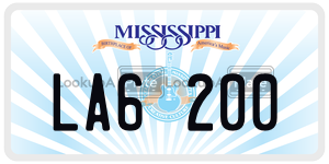 LA6200  license plate in MS