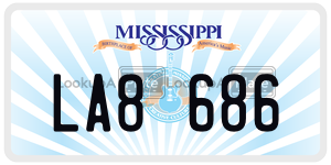 LA8686  license plate in MS