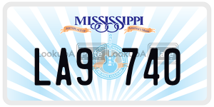 LA9740  license plate in MS