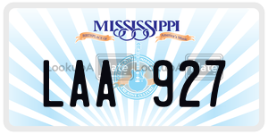 LAA927  license plate in MS