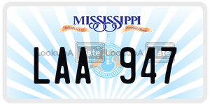 LAA947  license plate in MS
