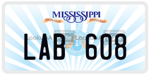 LAB608  license plate in MS