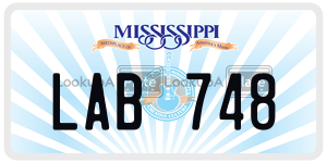 LAB748  license plate in MS