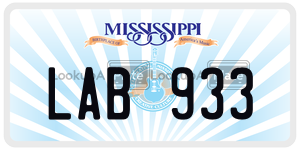 LAB933  license plate in MS