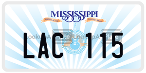 LAC115  license plate in MS