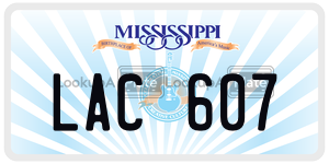 LAC607  license plate in MS