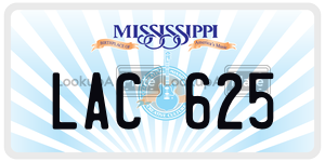 LAC625  license plate in MS