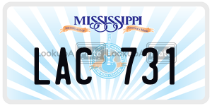 LAC731  license plate in MS
