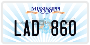 LAD860  license plate in MS