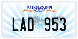 LAD953  license plate in MS