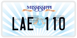 LAE110  license plate in MS