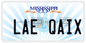 LAEQAIX license plate in Mississippi