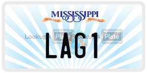 LAG1  license plate in MS