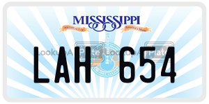 LAH654  license plate in MS