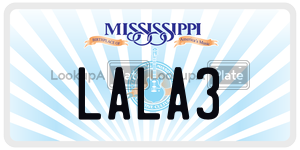 LALA3  license plate in MS