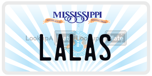 LALAS  license plate in MS
