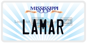 LAMAR  license plate in MS