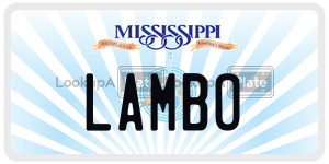 LAMBO  license plate in MS