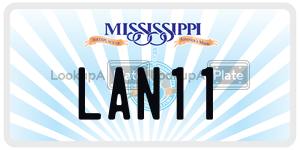 LAN11  license plate in MS