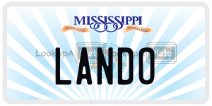 LANDO  license plate in MS